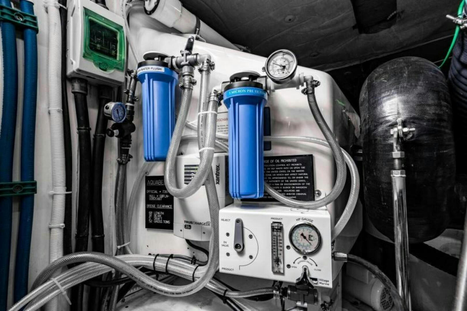 a machine with a blue light aboard AQUABELLA Yacht for Sale