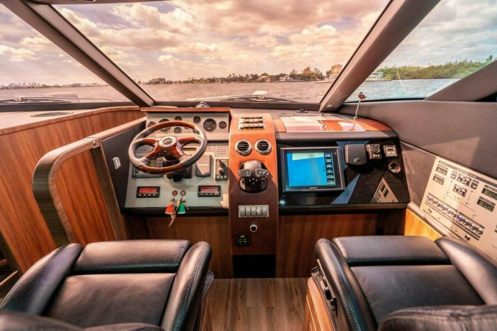 inside of a vehicle aboard AQUABELLA Yacht for Sale