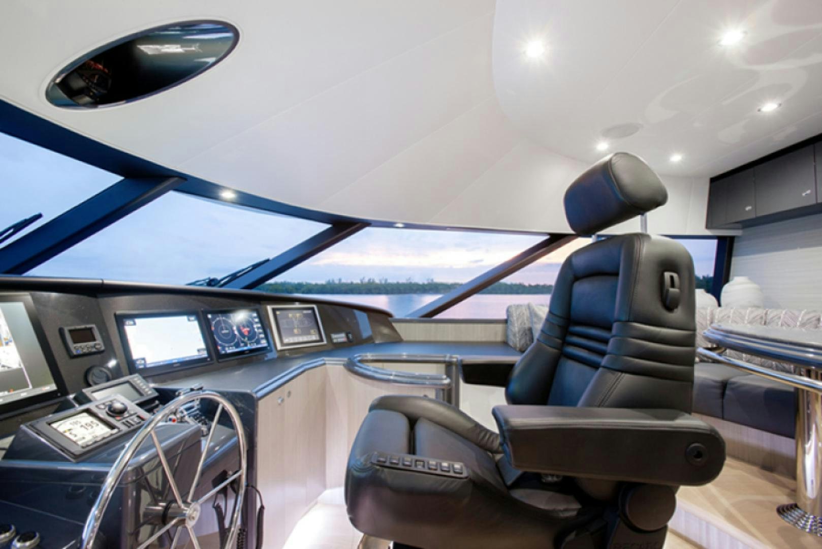 inside of a car aboard HANNAH Yacht for Sale