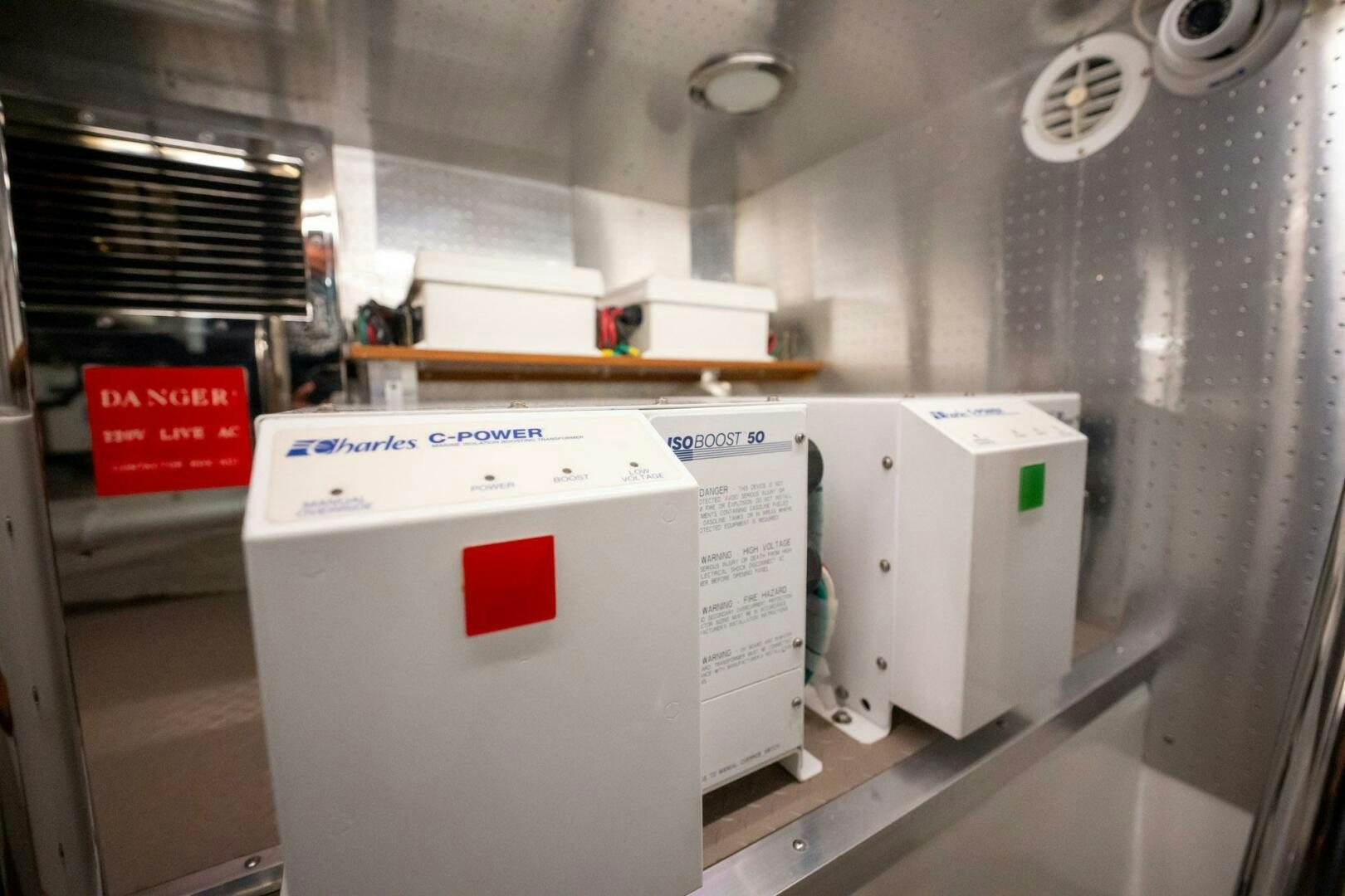 a machine in a room aboard BEBA Yacht for Sale