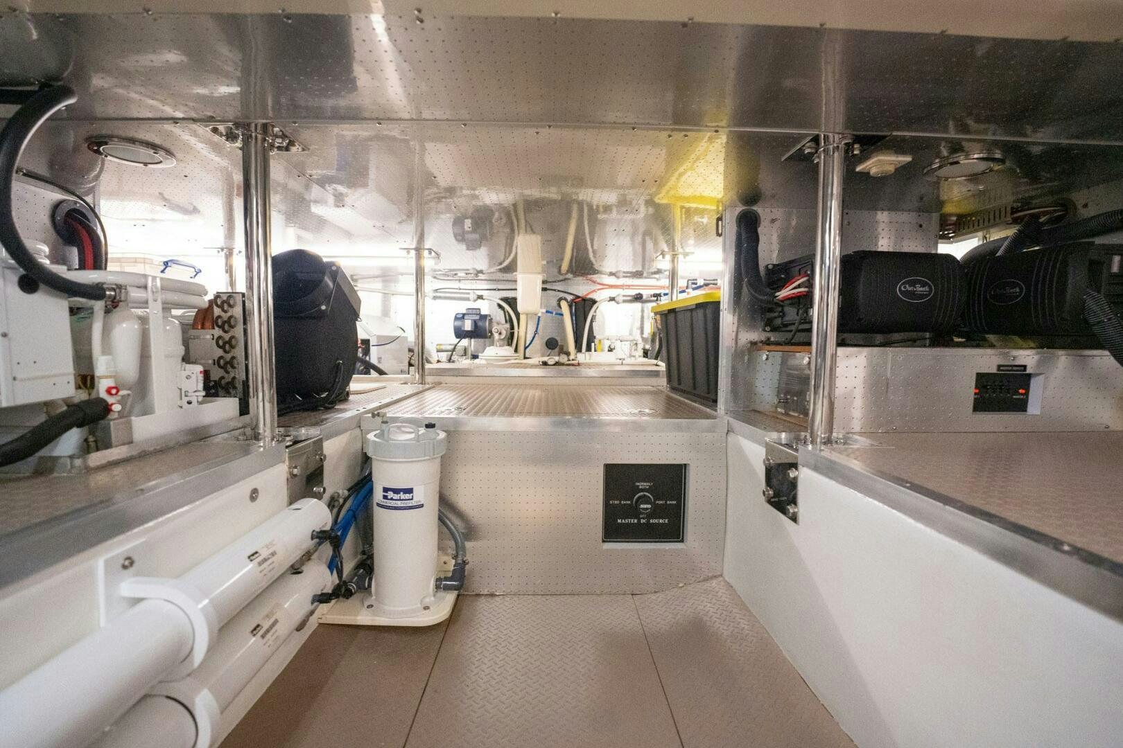 a large factory with machines aboard BEBA Yacht for Sale