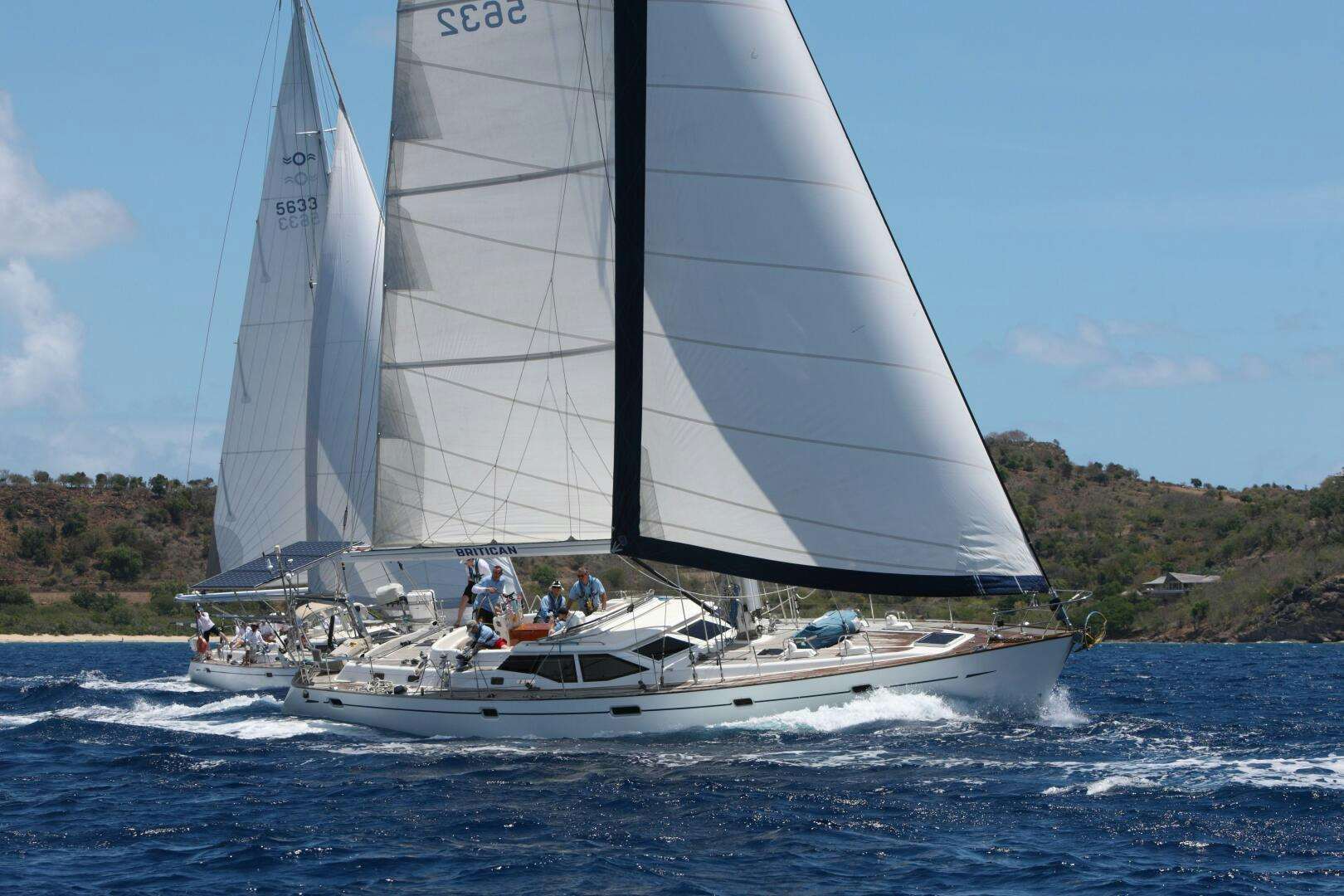 a sailboat on the water aboard BRITICAN Yacht for Sale
