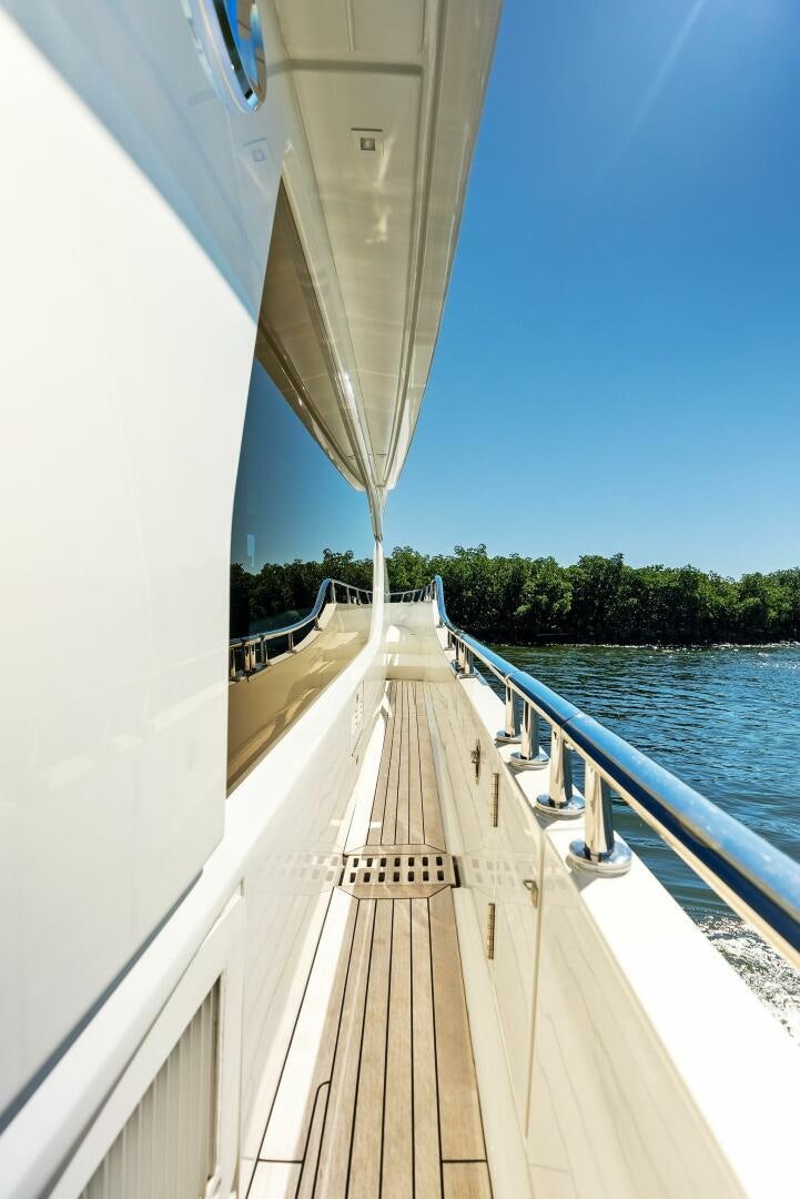 a wooden walkway over water aboard SUNNY SEAJAY Yacht for Sale