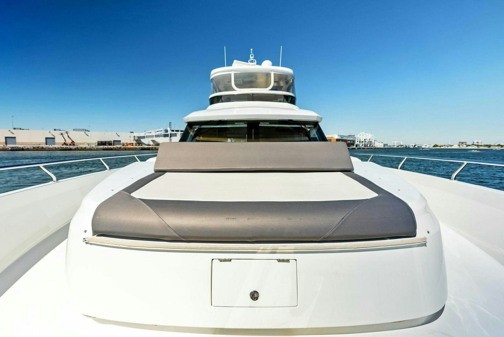 a white ship on a road aboard SUNNY SEAJAY Yacht for Sale