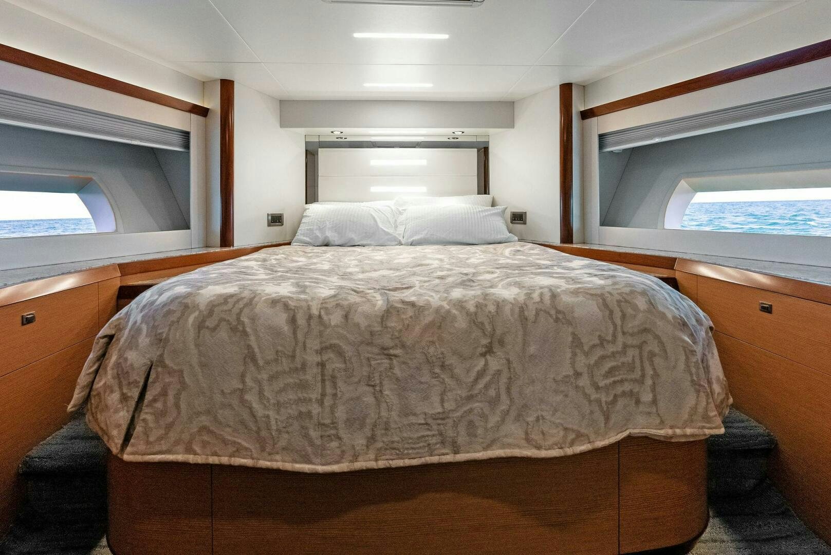 a bed in a room aboard SUNNY SEAJAY Yacht for Sale