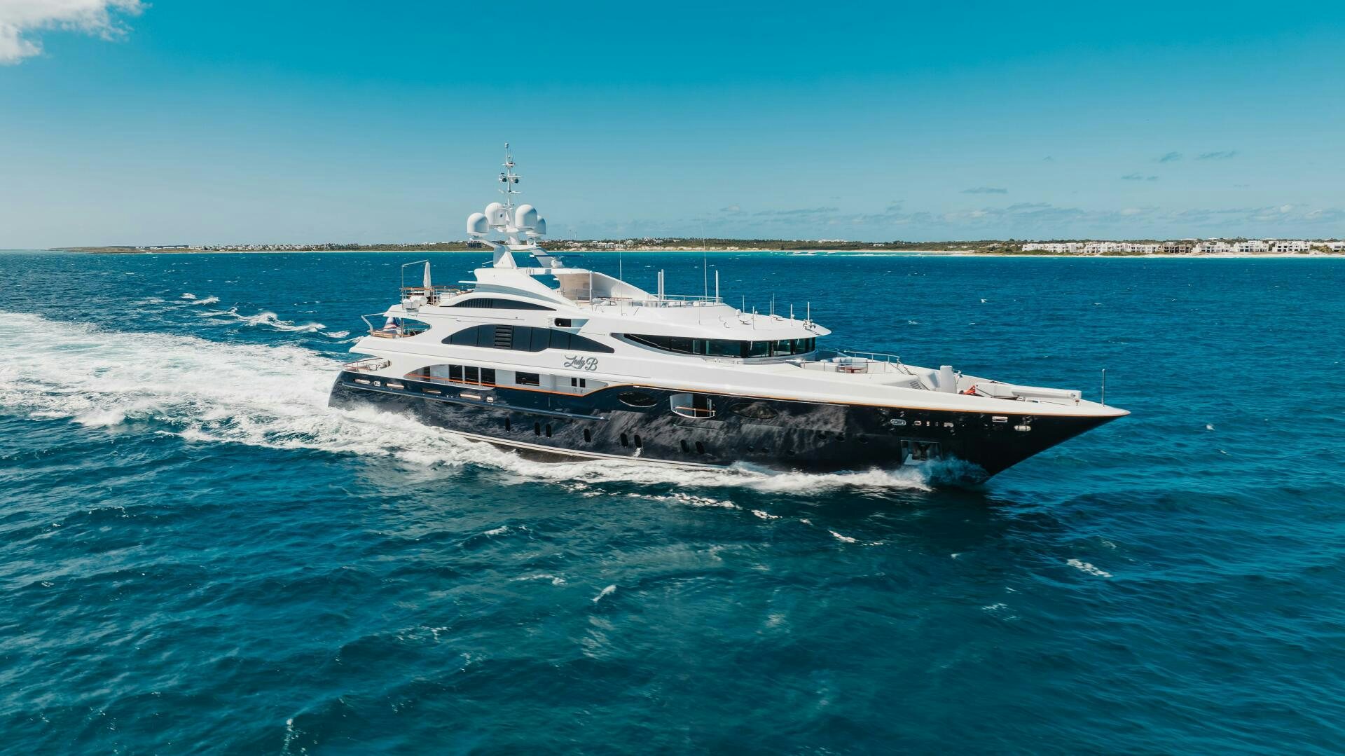 a boat on the water aboard Q Yacht for Sale