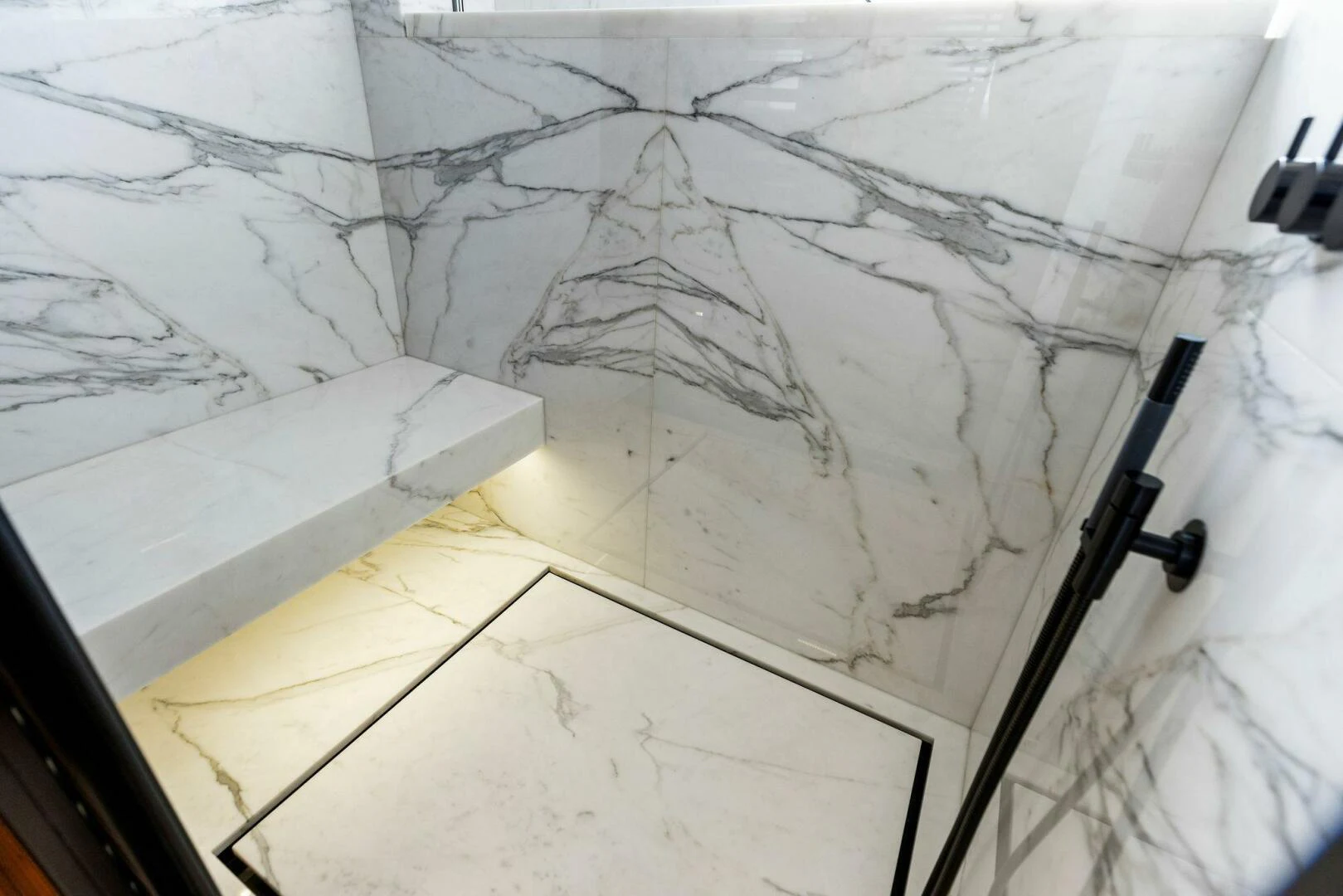 a white wall with a white wall aboard KAMAKASA Yacht for Sale