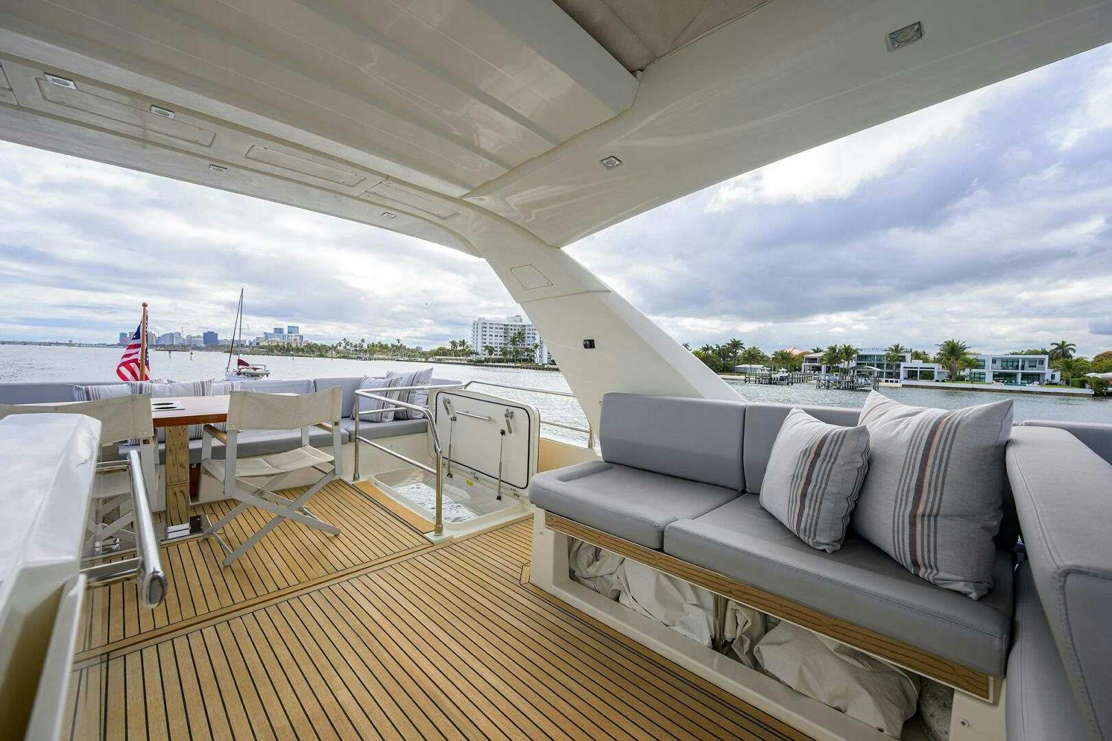 a boat on the water aboard 2016 68 PRESTIGE Yacht for Sale
