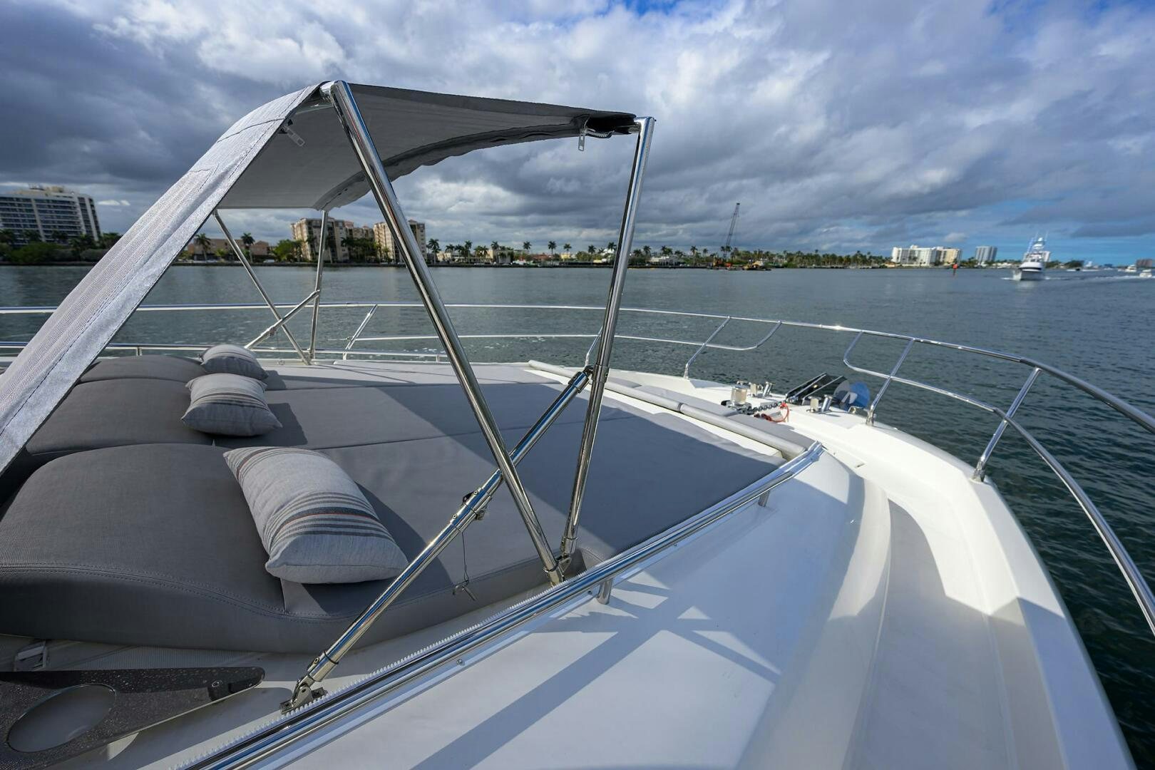 a boat on the water aboard 2016 68 PRESTIGE Yacht for Sale