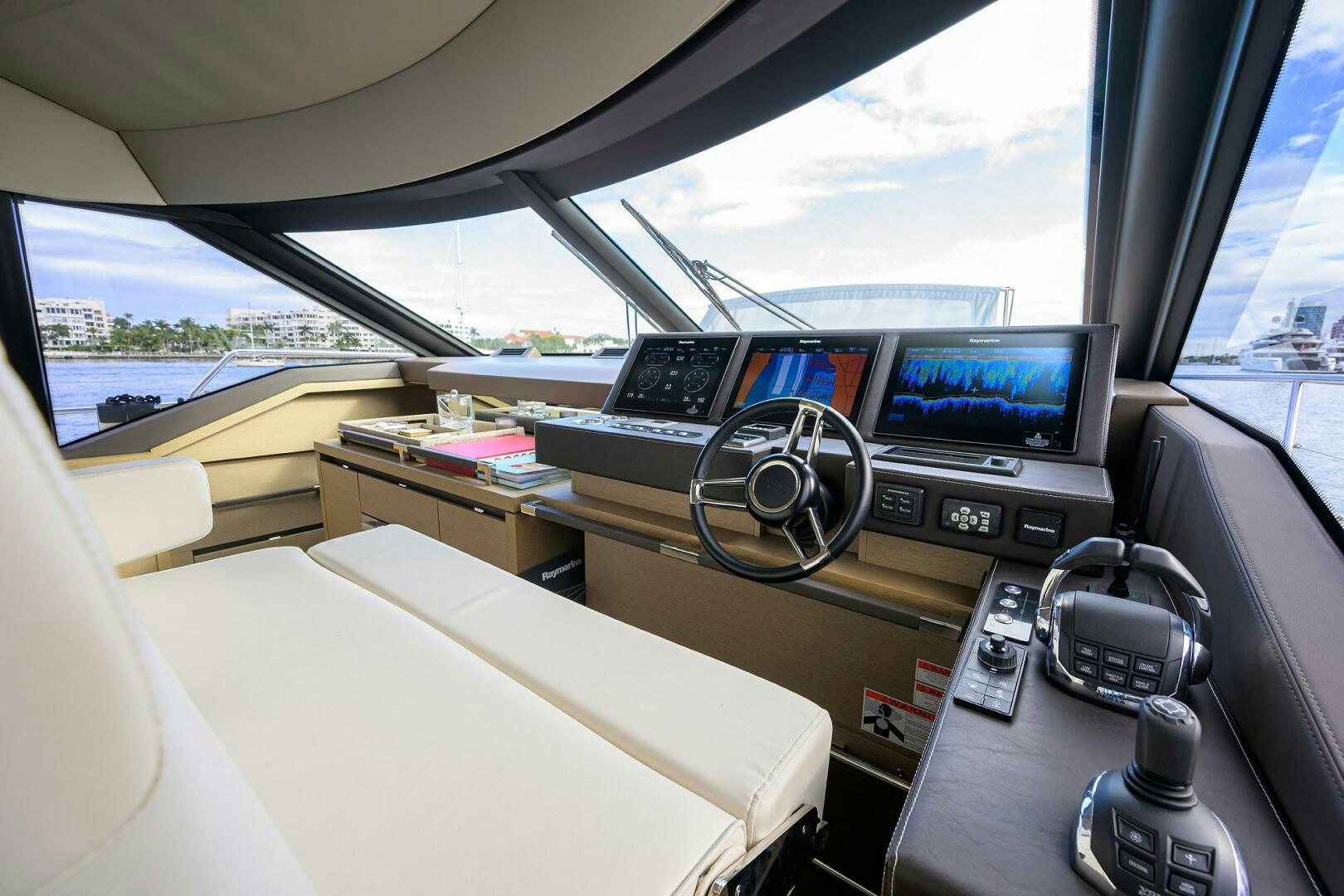 inside of a car aboard 2016 68 PRESTIGE Yacht for Sale