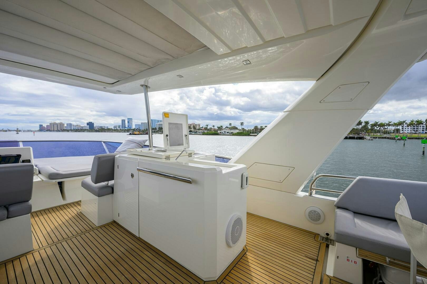 a boat on the water aboard 2016 68 PRESTIGE Yacht for Sale