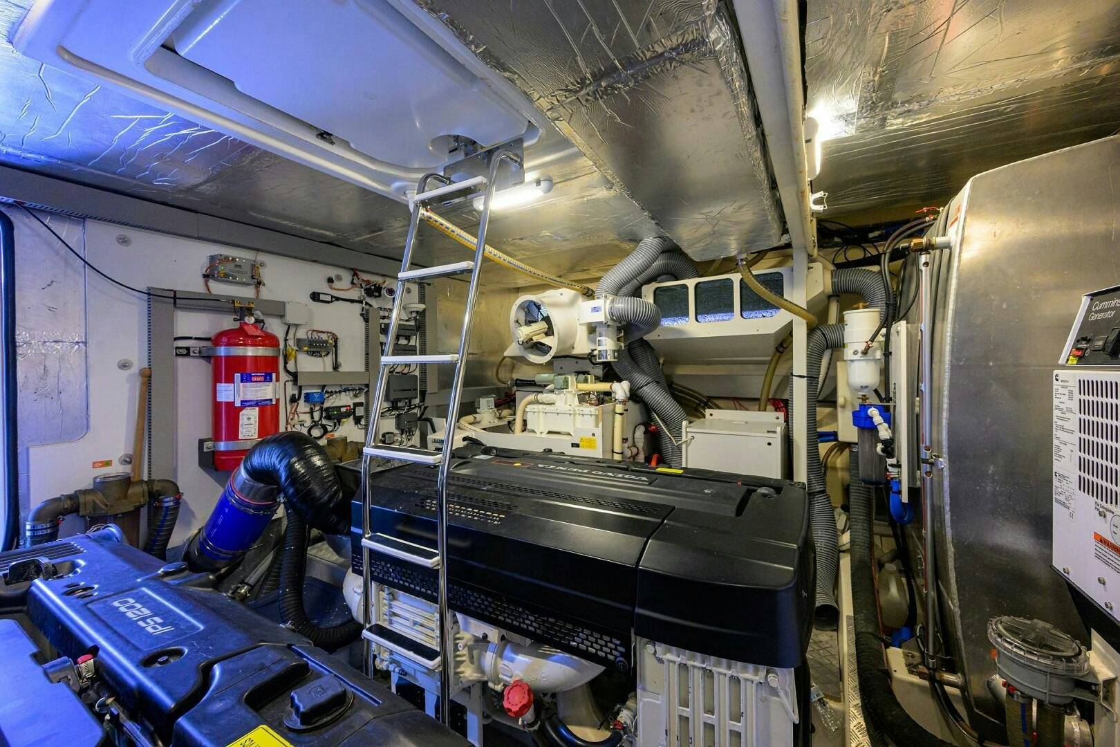 a large room with machinery aboard 2016 68 PRESTIGE Yacht for Sale