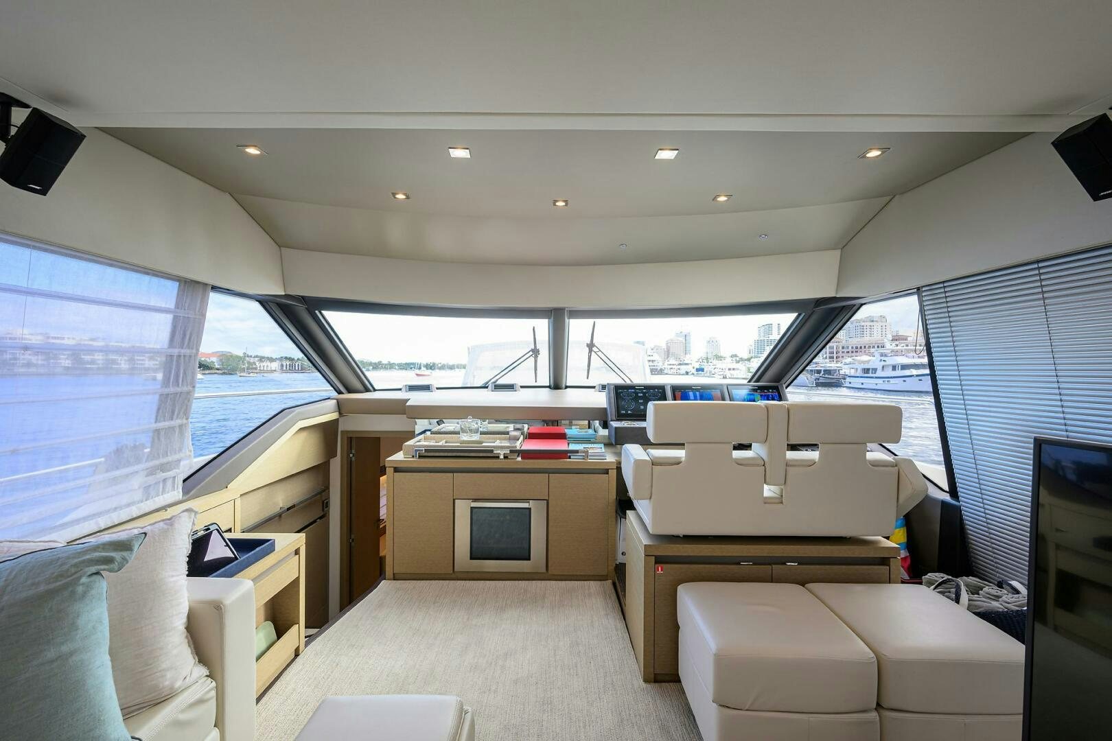 inside of a car aboard 2016 68 PRESTIGE Yacht for Sale