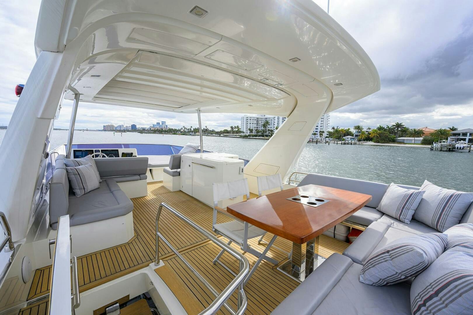 a boat on the water aboard 2016 68 PRESTIGE Yacht for Sale