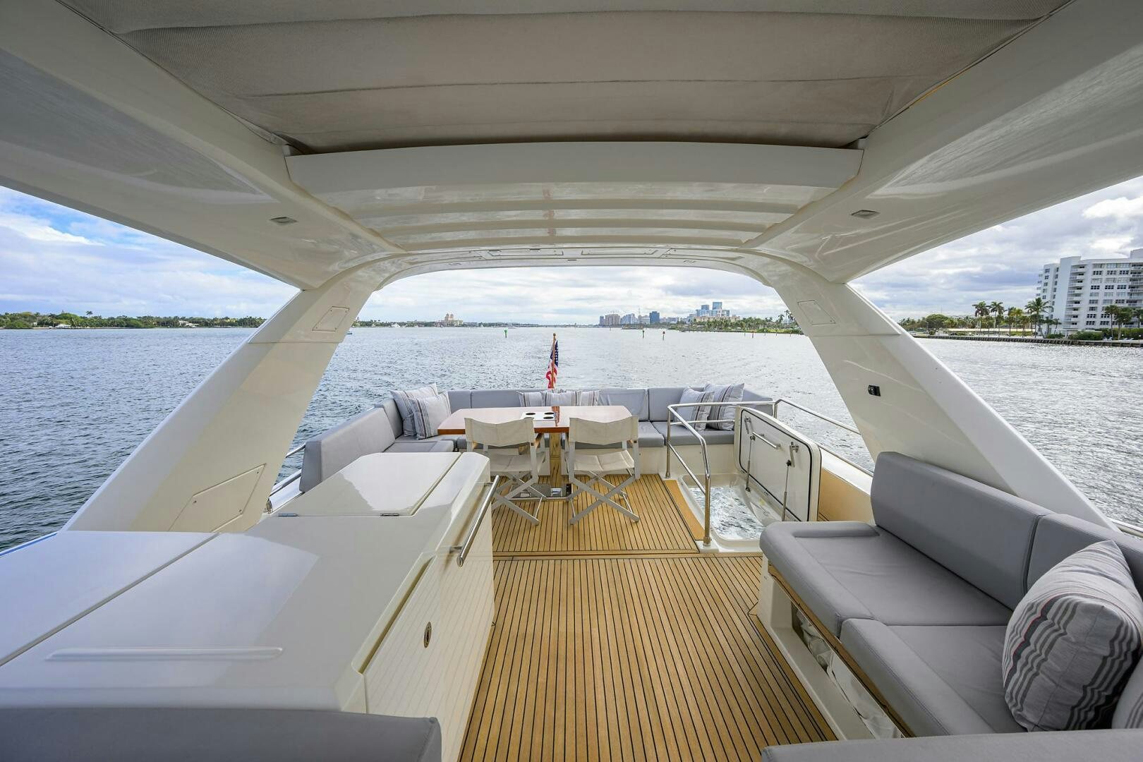 a boat on the water aboard 2016 68 PRESTIGE Yacht for Sale