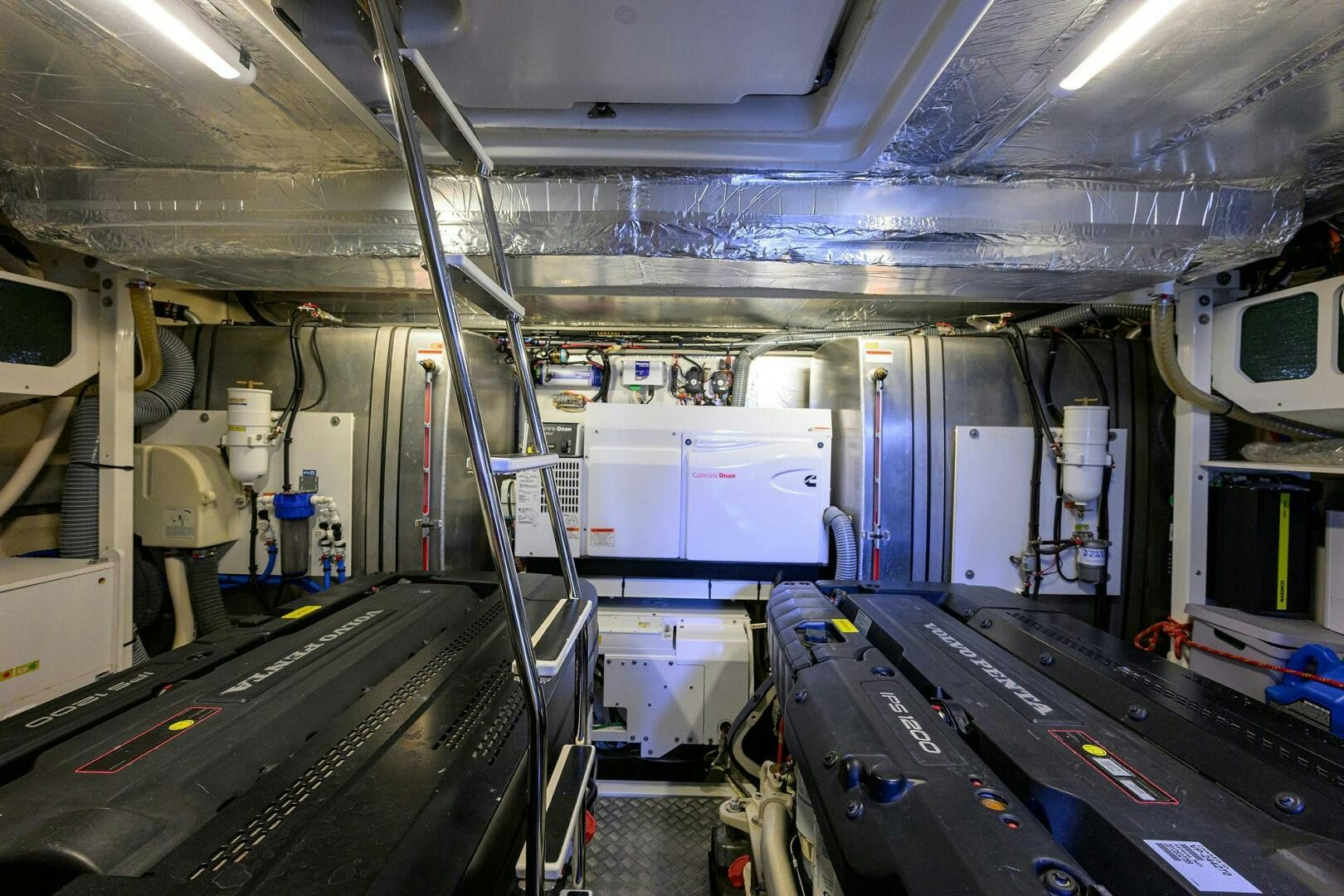 a large room with machinery aboard 2016 68 PRESTIGE Yacht for Sale