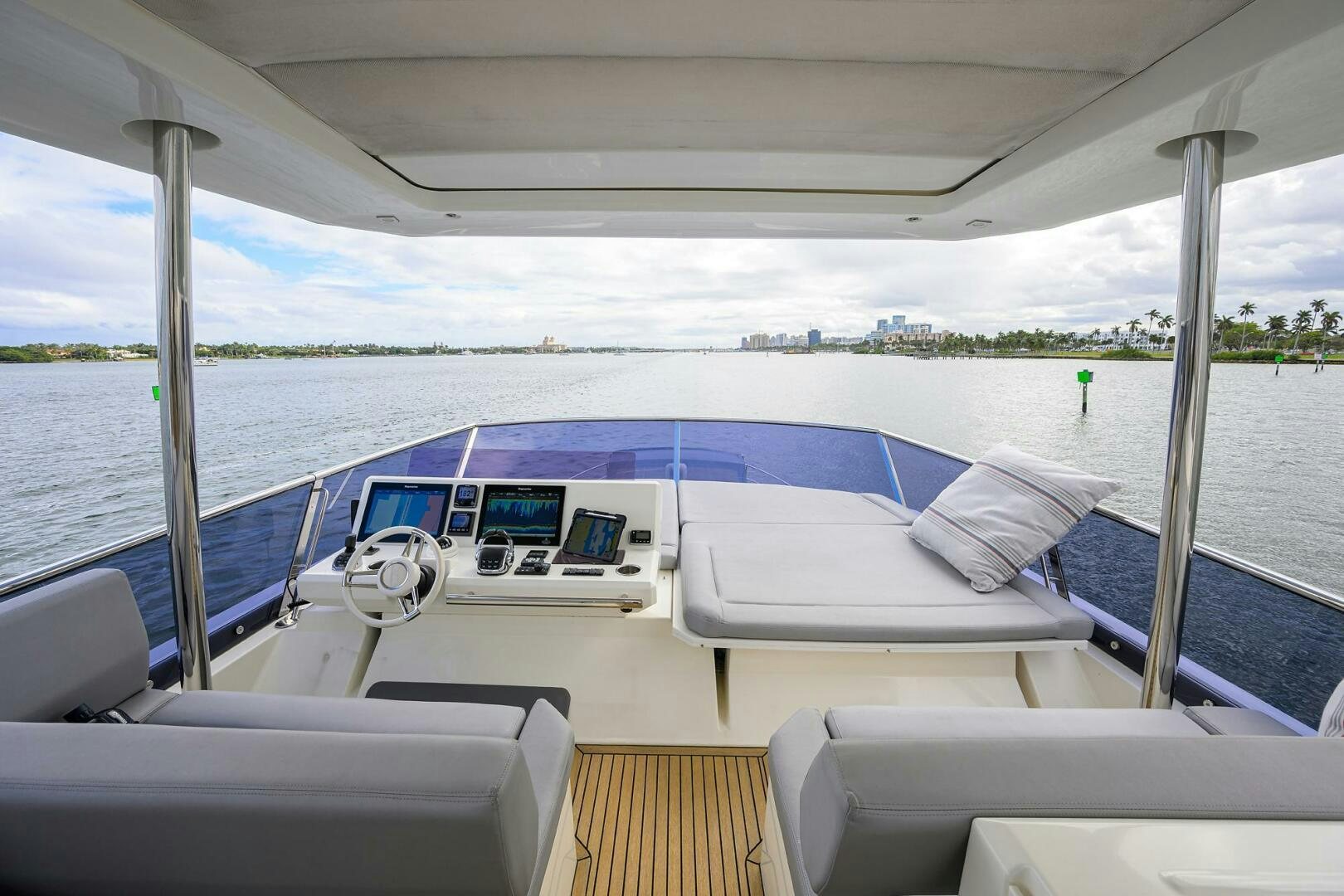 a boat on the water aboard 2016 68 PRESTIGE Yacht for Sale