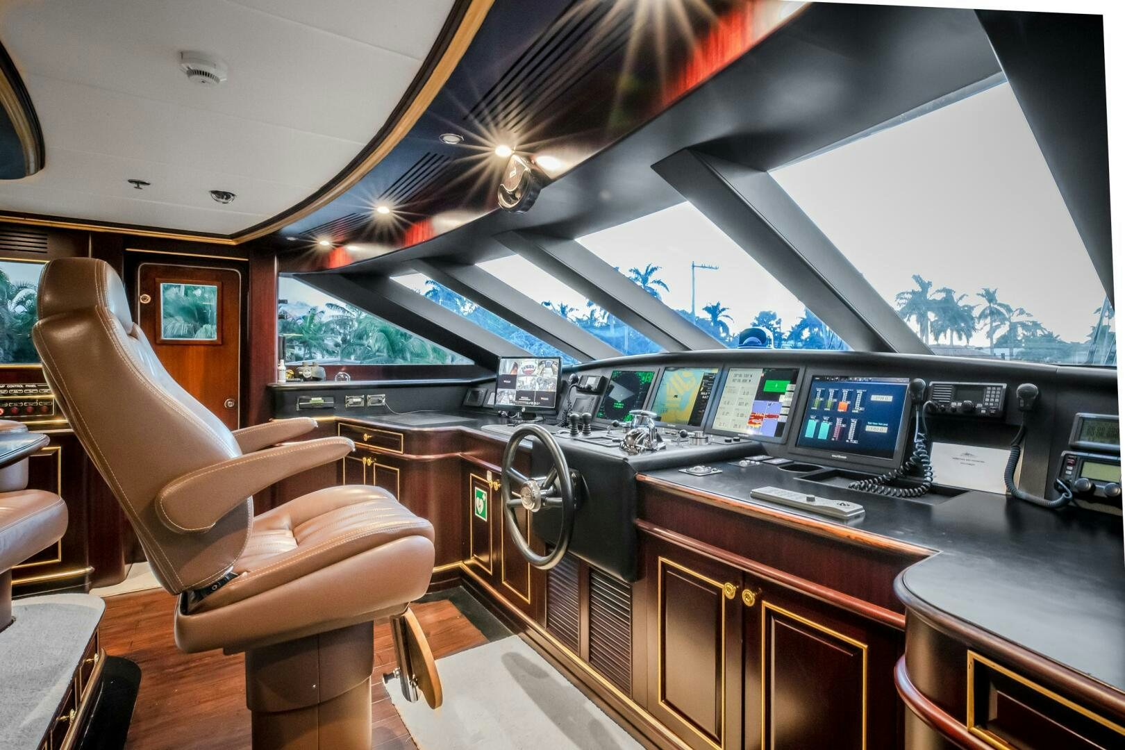 a room with a desk and computer aboard STATUS QUO Yacht for Sale