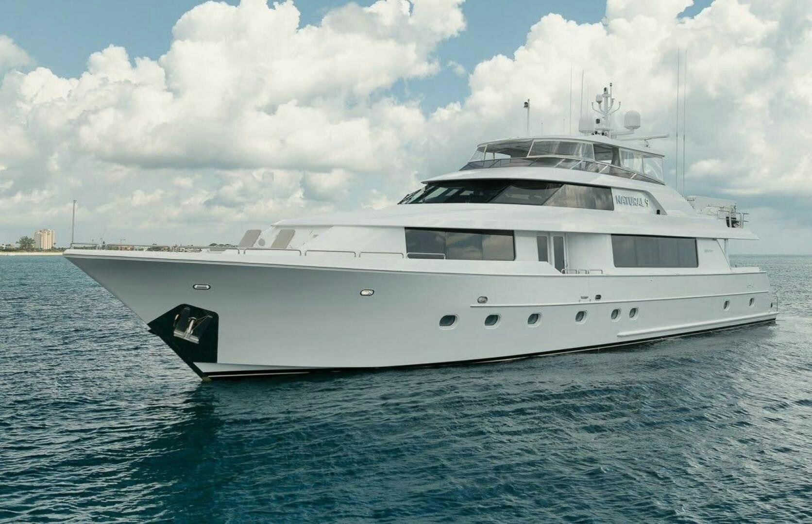 a white yacht in the water aboard SLEEPOVER Yacht for Sale