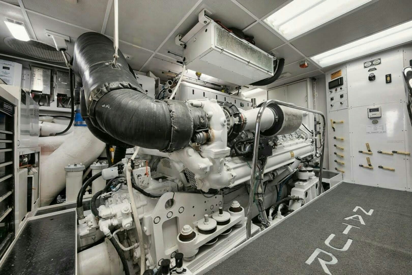 a machine in a room aboard SLEEPOVER Yacht for Sale