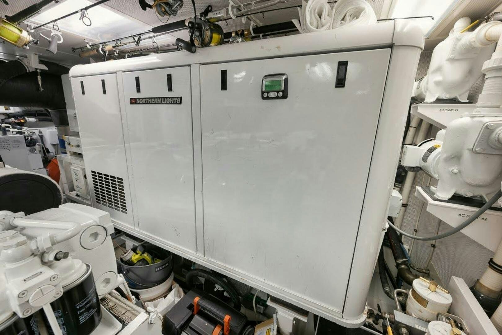 a large white machine aboard SLEEPOVER Yacht for Sale