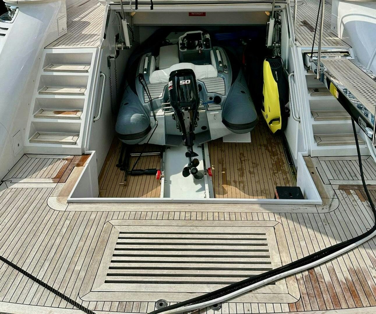 a machine on the floor aboard MISS TER Yacht for Sale