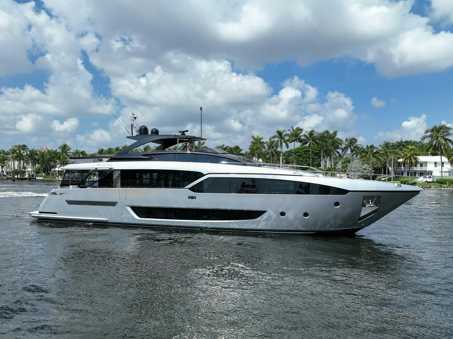 a white boat on the water aboard 90 RIVA 2023 Yacht for Sale