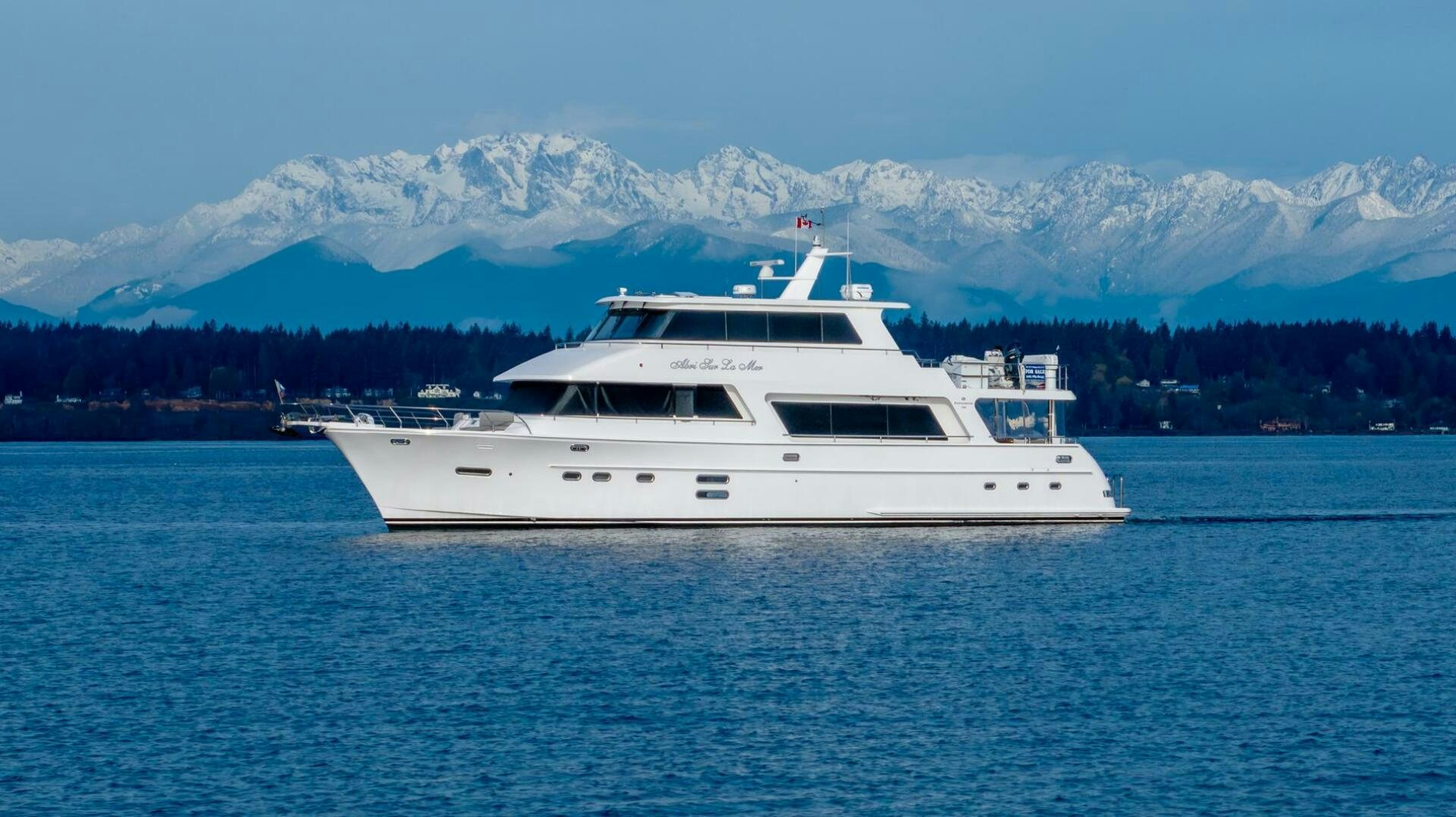 a white yacht in the water aboard ABRI SUR LA MER Yacht for Sale