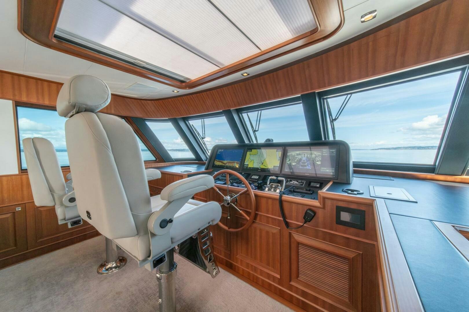 inside of a car aboard ABRI SUR LA MER Yacht for Sale