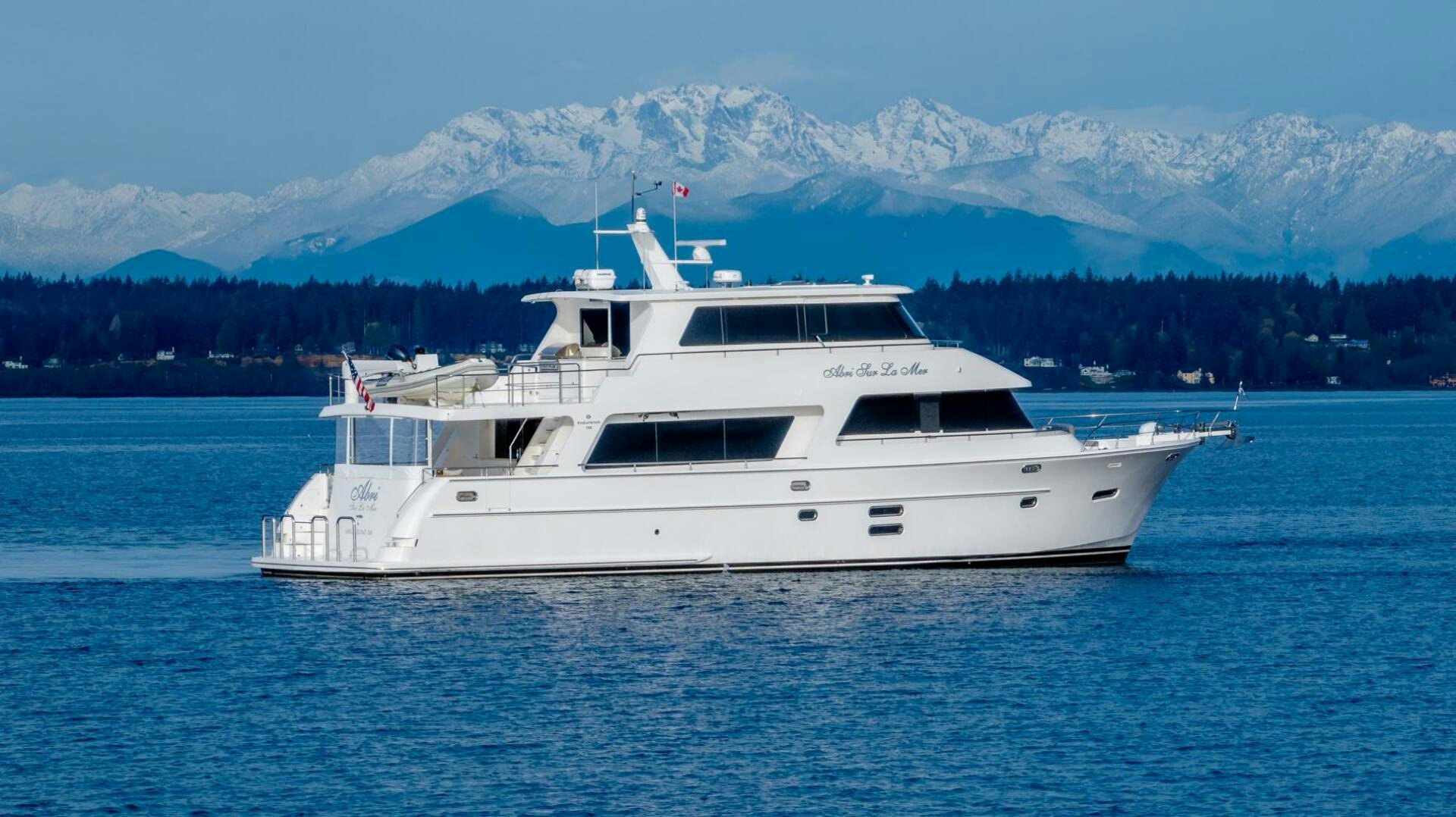 a white boat on the water aboard ABRI SUR LA MER Yacht for Sale