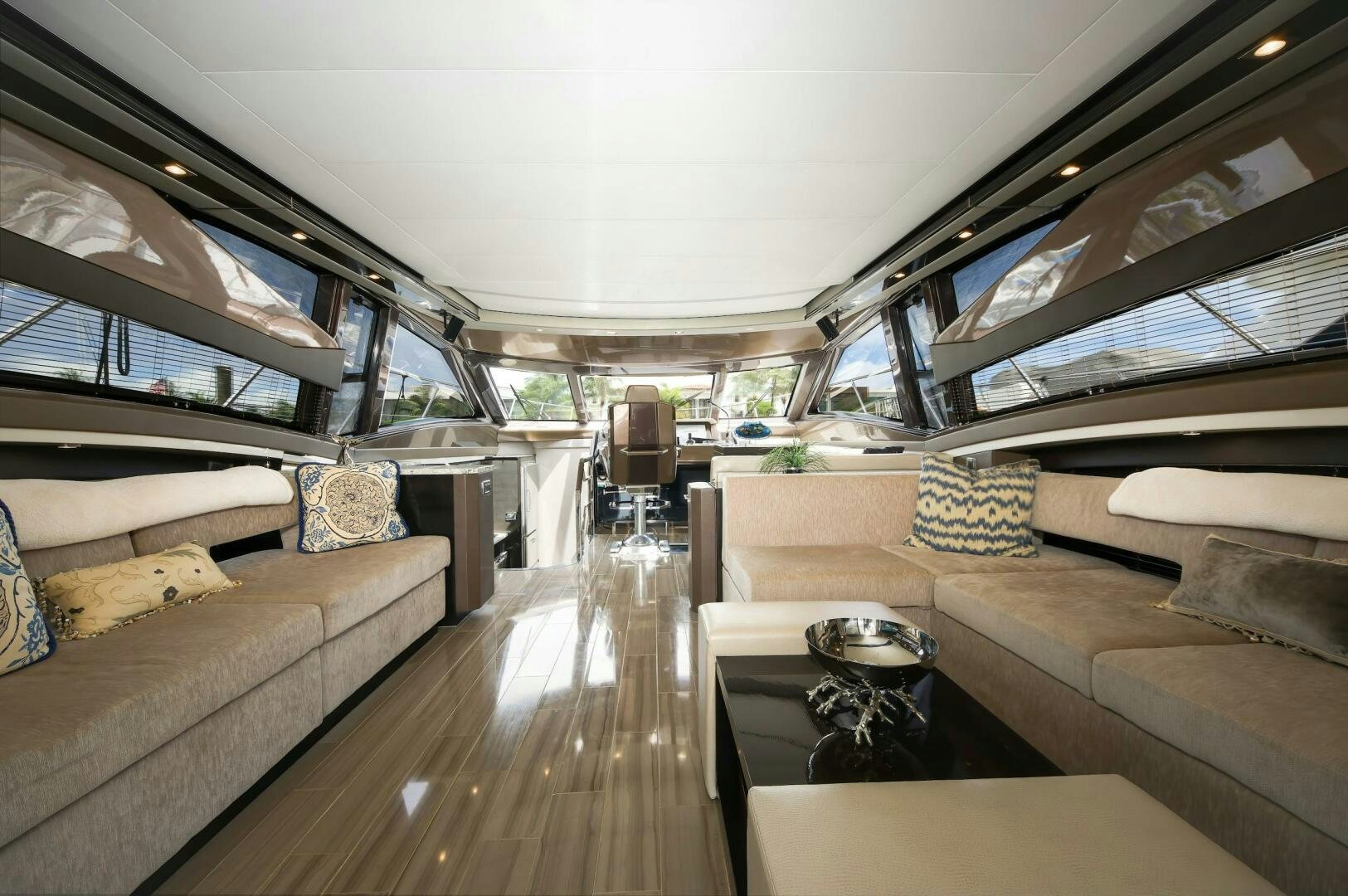 inside of a vehicle aboard PARALOS Yacht for Sale