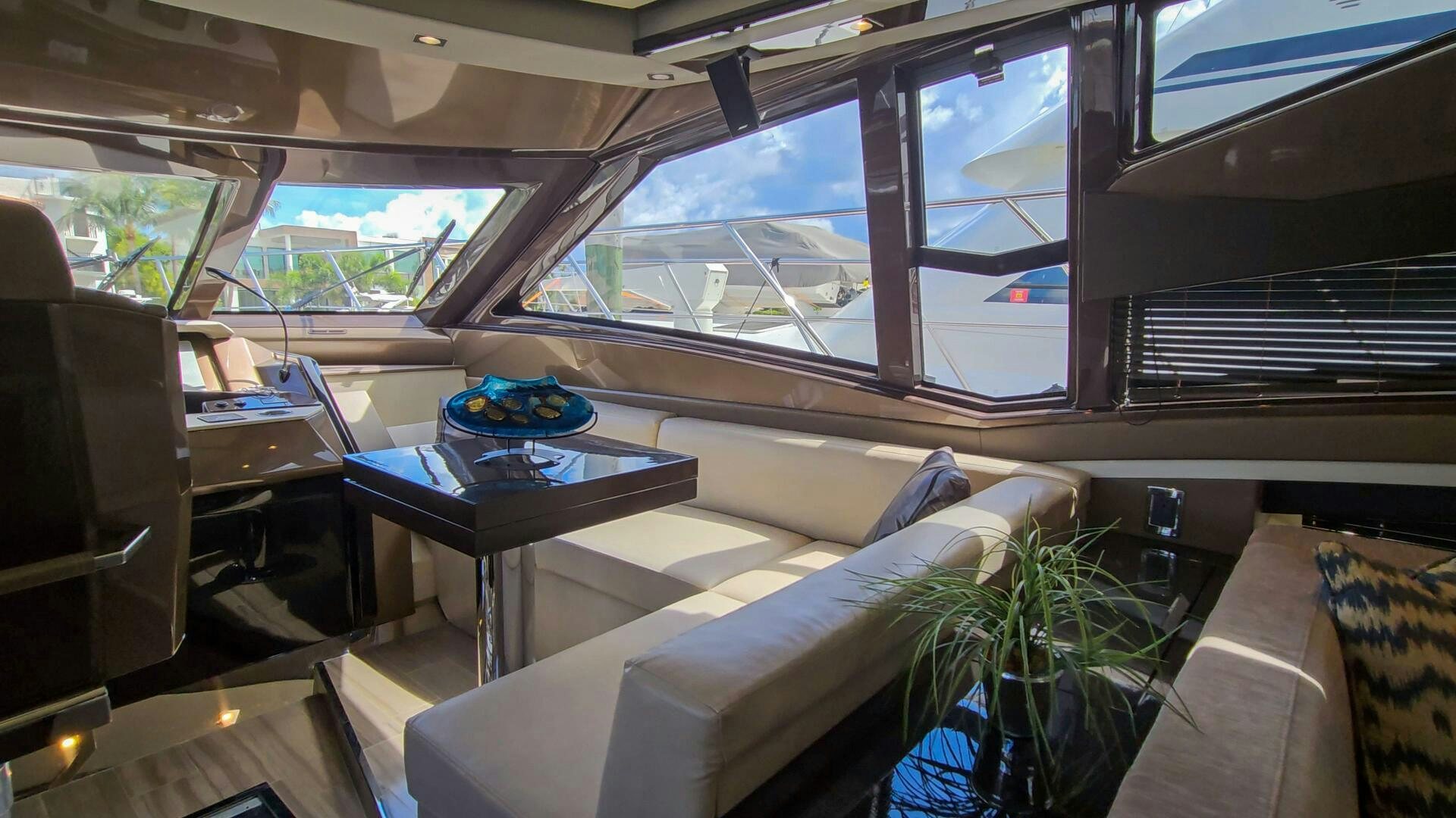 inside of a vehicle aboard PARALOS Yacht for Sale
