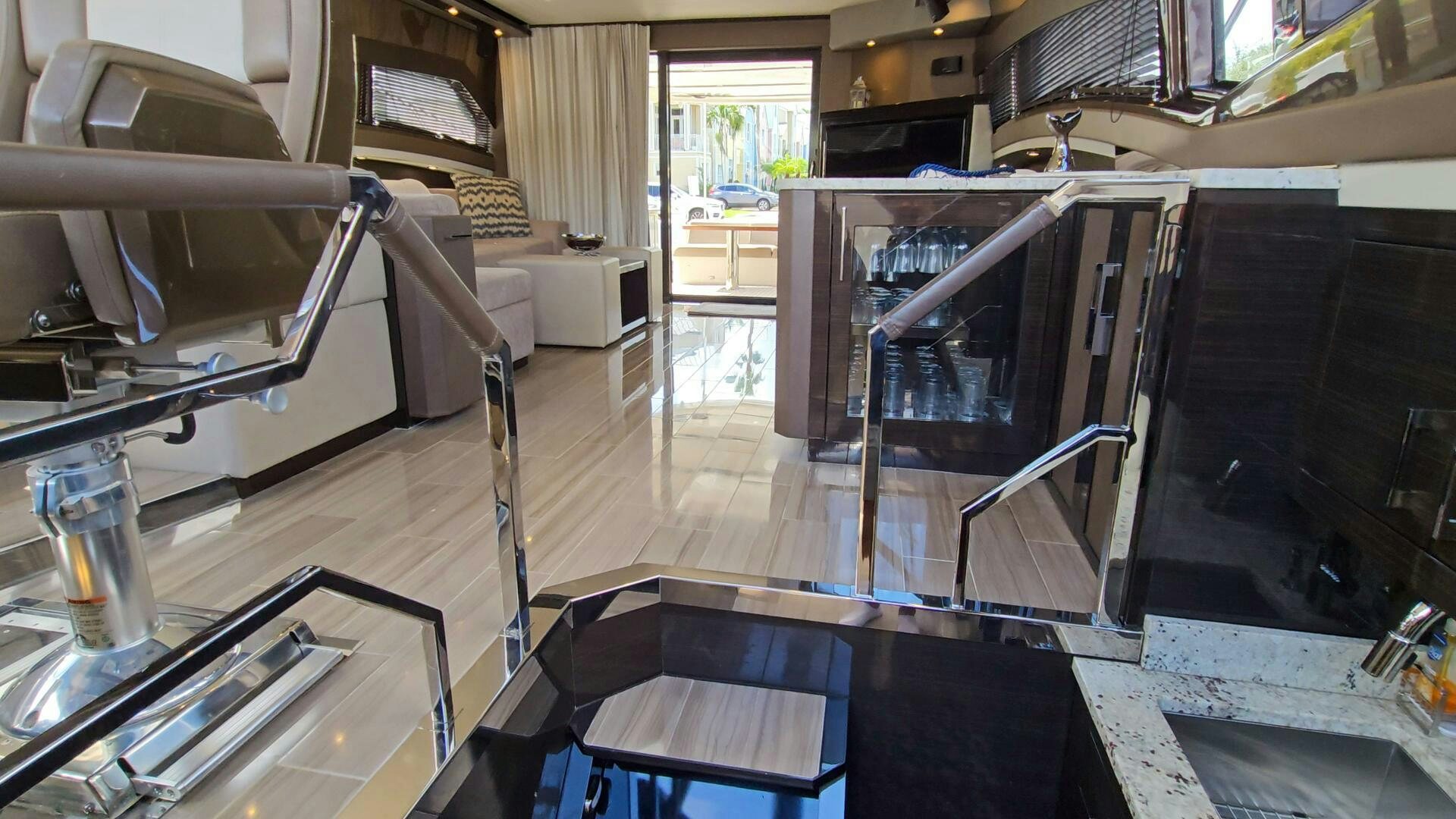 a room with a table and chairs aboard PARALOS Yacht for Sale