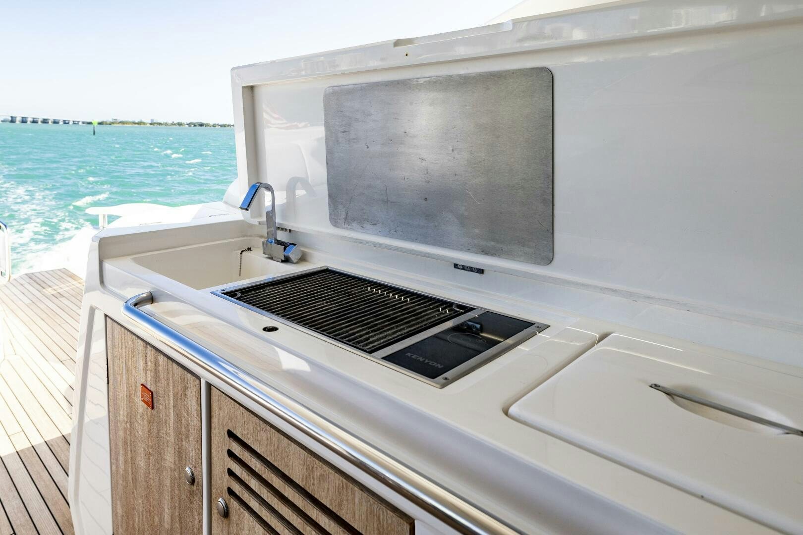 a tv on a boat aboard H Yacht for Sale