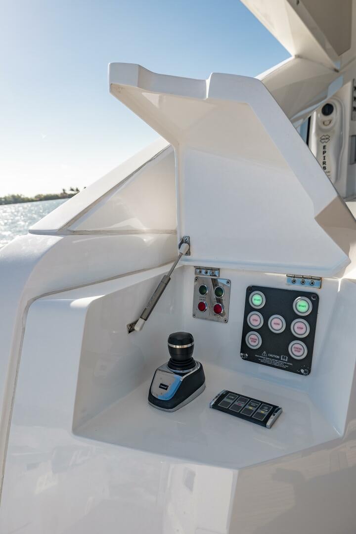 a close-up of a control panel aboard H Yacht for Sale