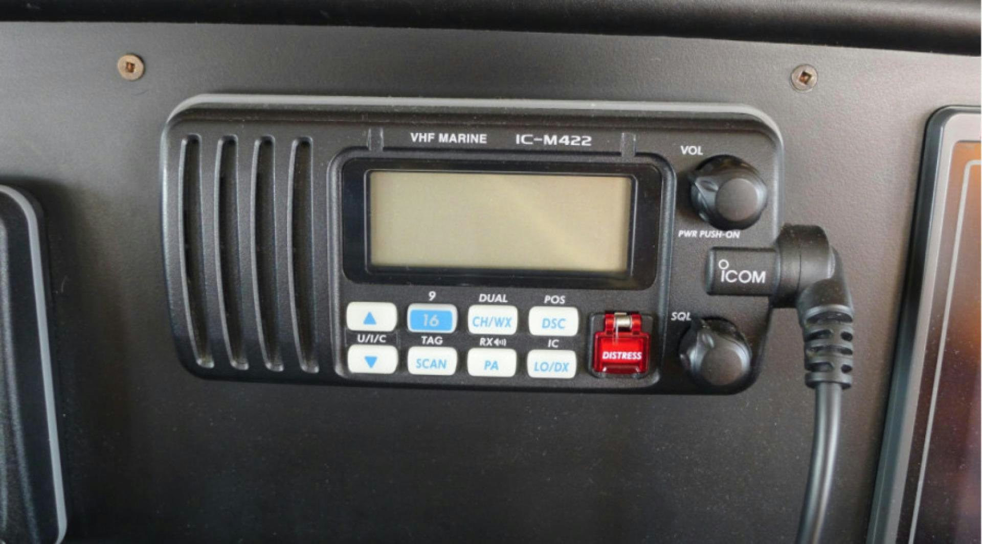 a black electronic device aboard DAKOTA Yacht for Sale