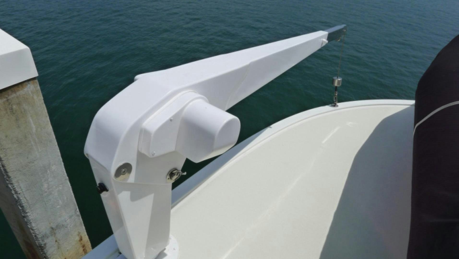 a white pipe on a white surface aboard DAKOTA Yacht for Sale