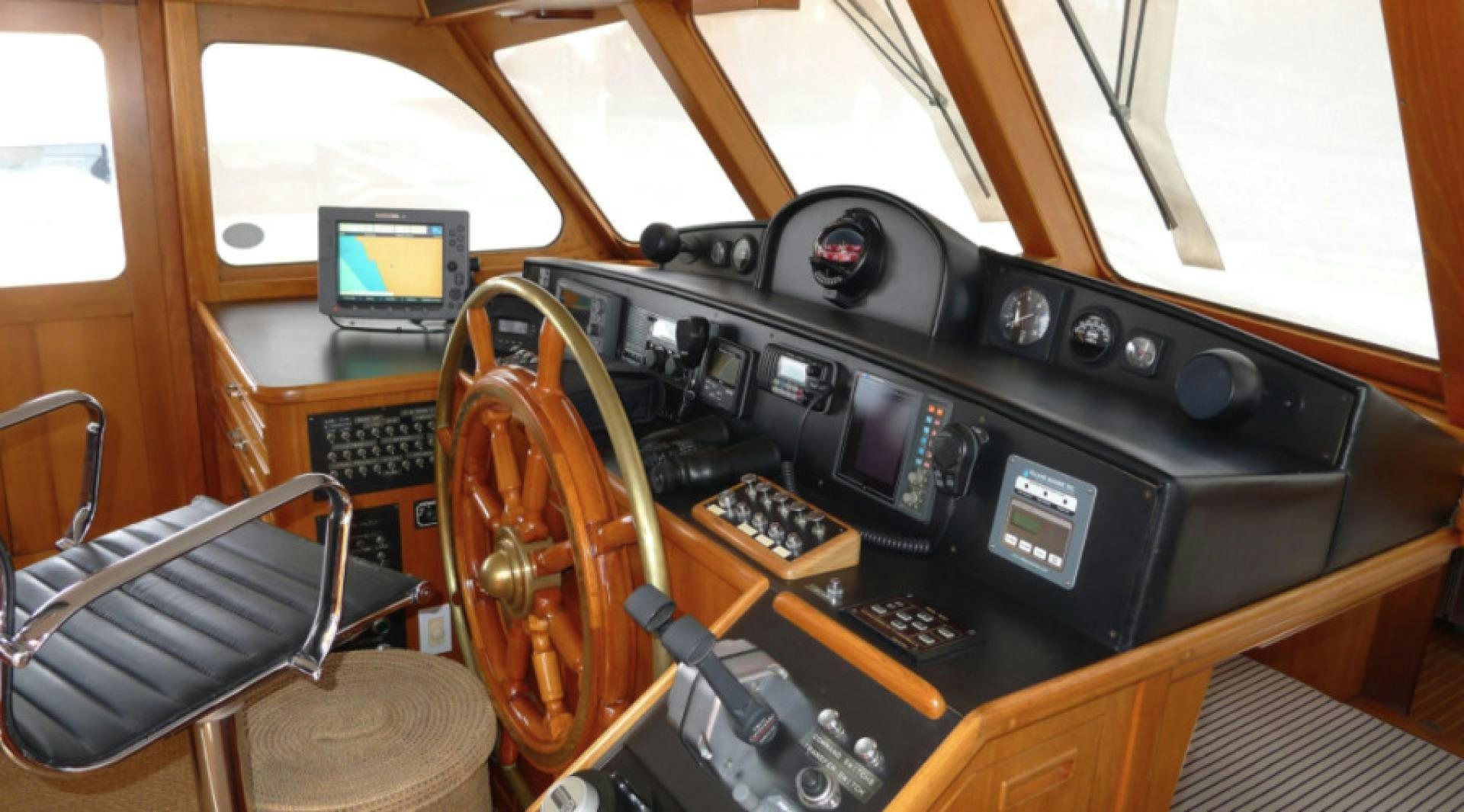 inside of a vehicle aboard DAKOTA Yacht for Sale