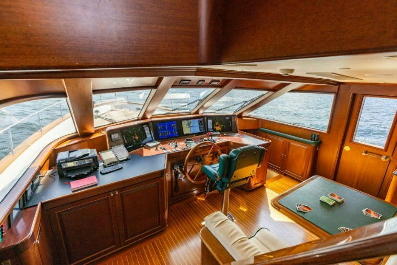 inside of a train aboard STARLIGHT Yacht for Sale