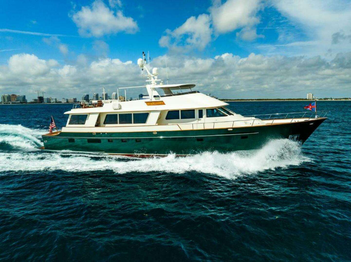 a boat on the water aboard STARLIGHT Yacht for Sale