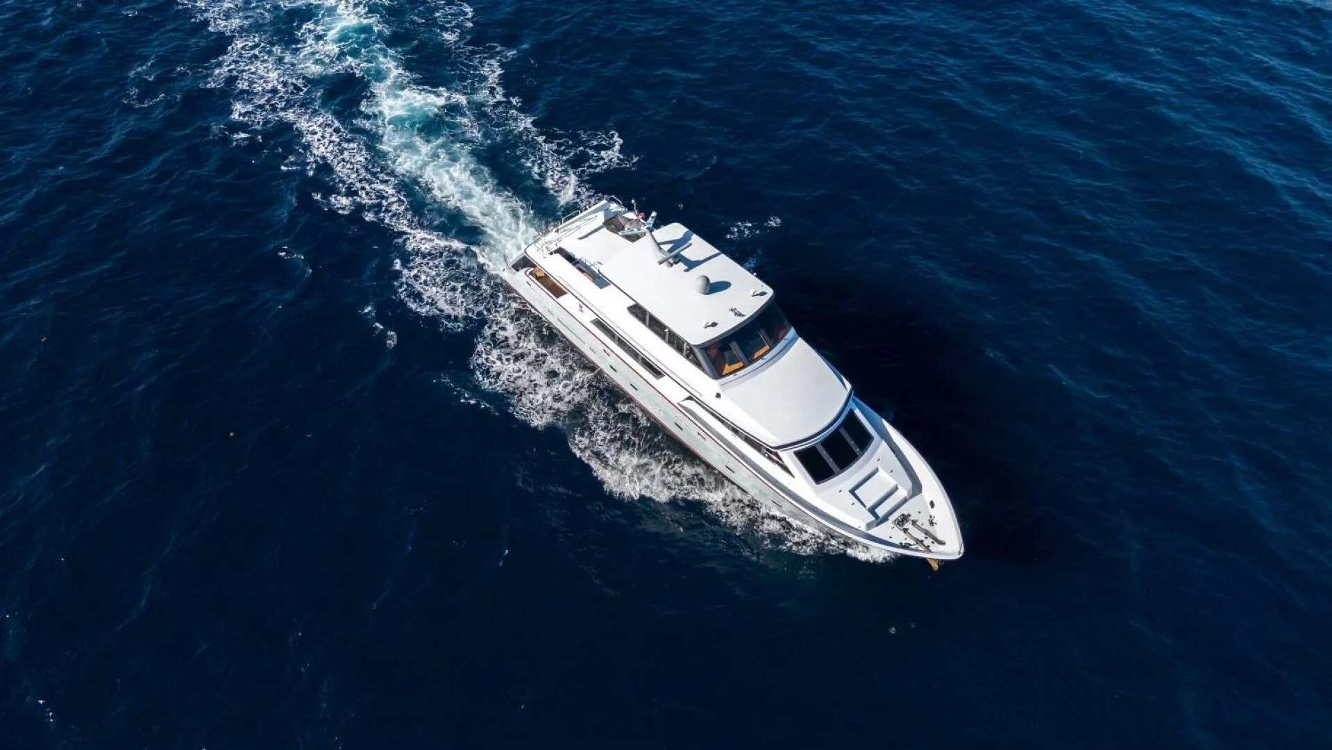 a high angle view of a ship aboard UN WINE Yacht for Sale