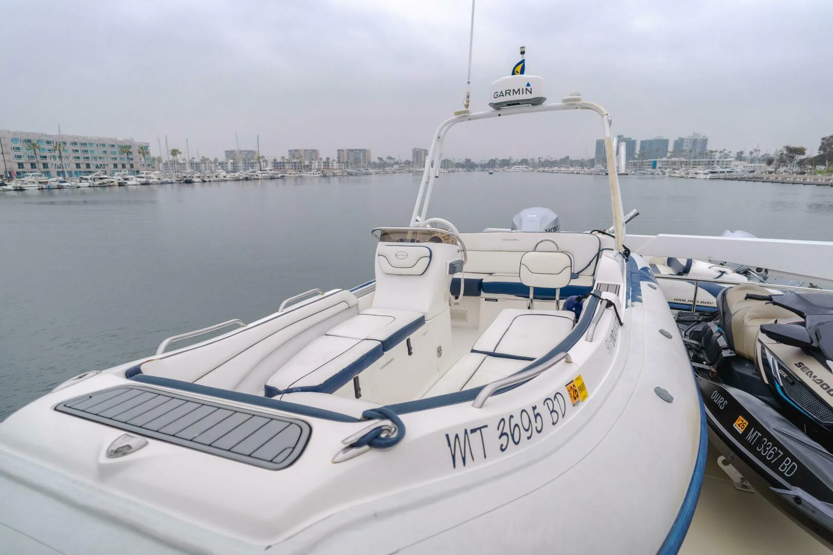 a boat with a white front aboard UNDAUNTED Yacht for Sale