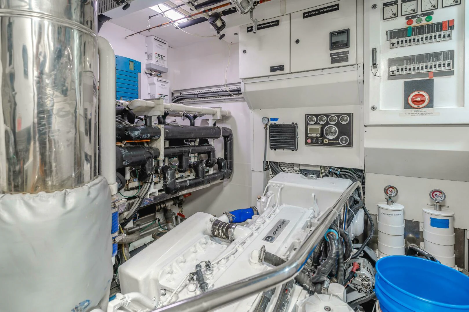 a room with a white machine aboard UNDAUNTED Yacht for Sale