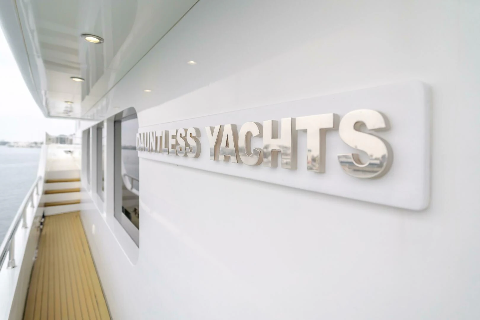 a sign on a wall aboard UNDAUNTED Yacht for Sale