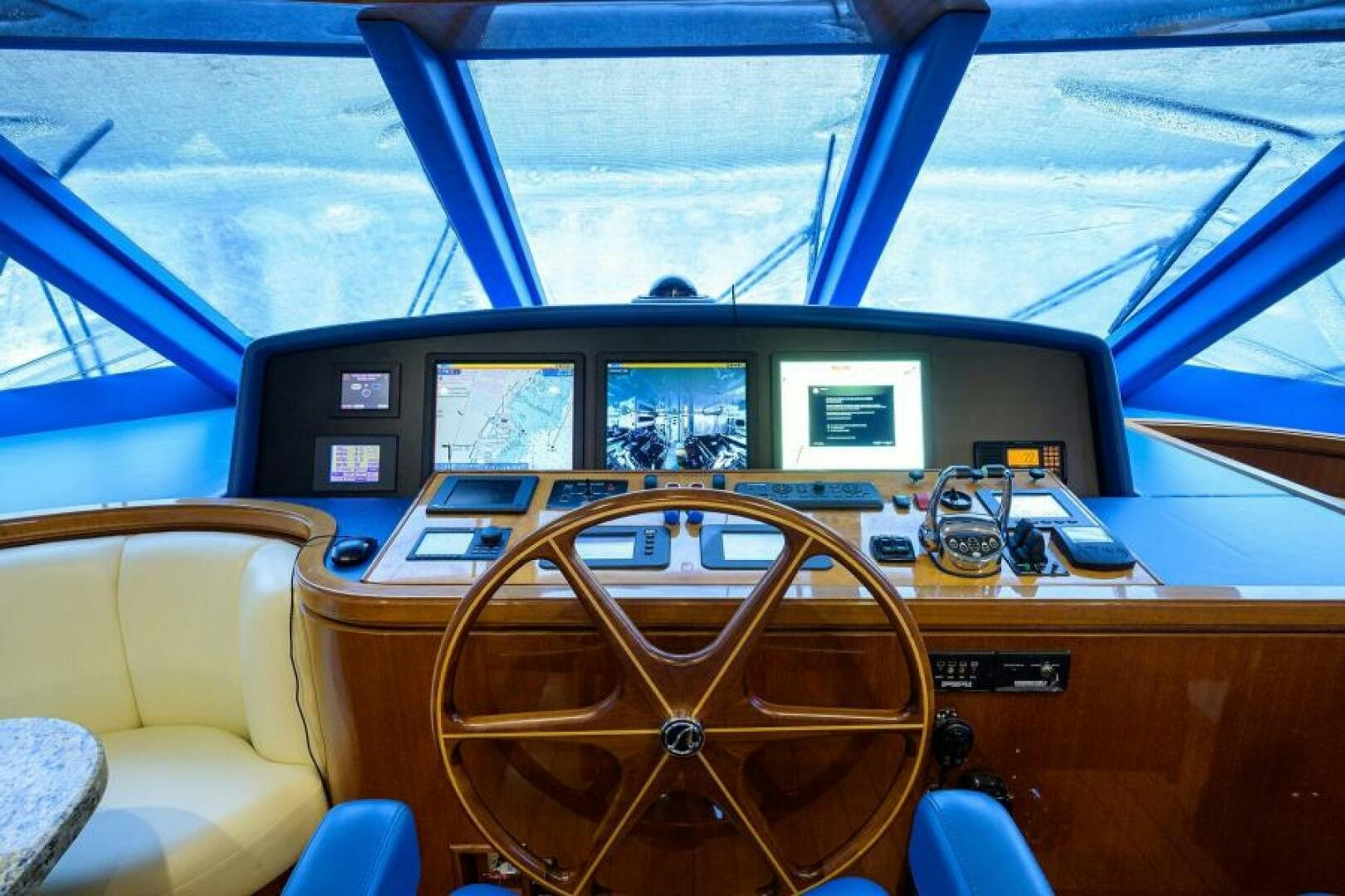 the inside of a boat aboard BARNSTAR Yacht for Sale