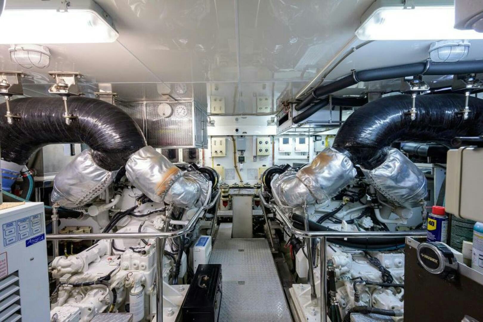 a room with machinery aboard BARNSTAR Yacht for Sale