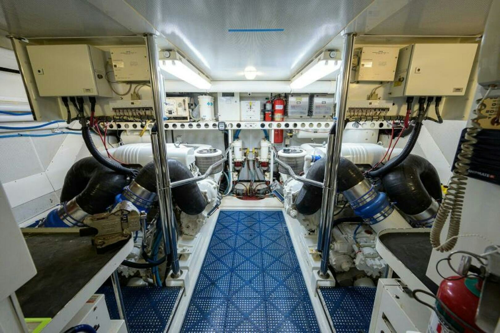 a large machine with pipes aboard 80' LAZZARA Yacht for Sale