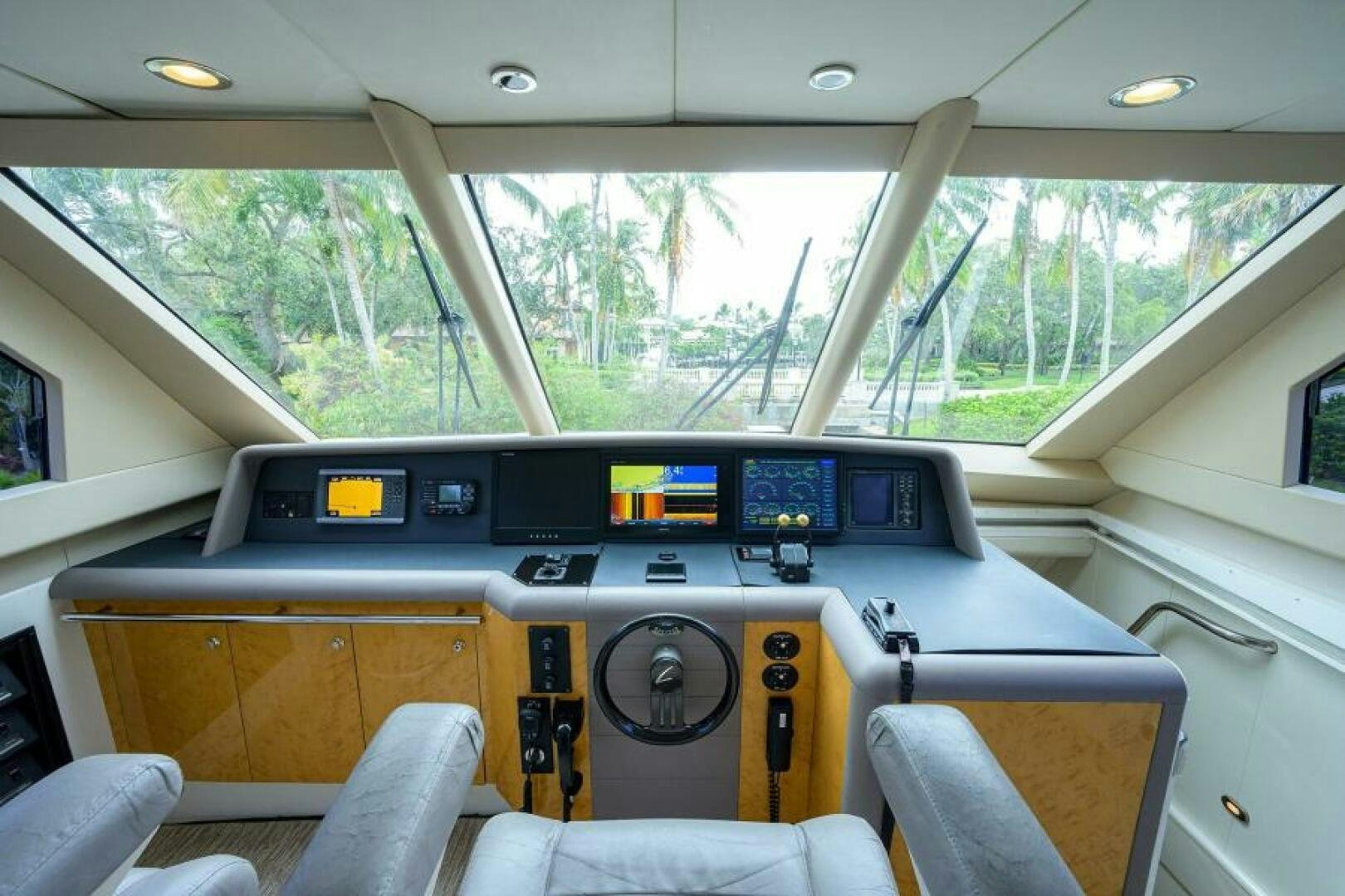 inside of a vehicle aboard 80' LAZZARA Yacht for Sale
