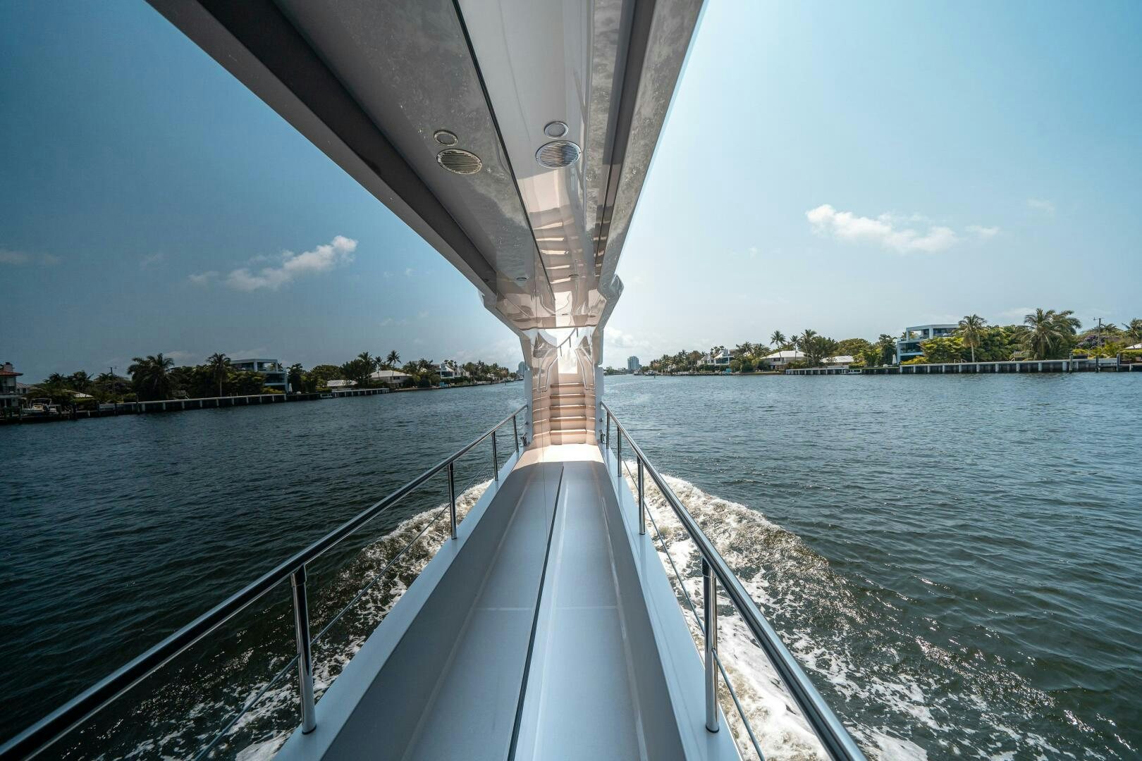 a bridge over water aboard AFTER MIDNIGHT Yacht for Sale