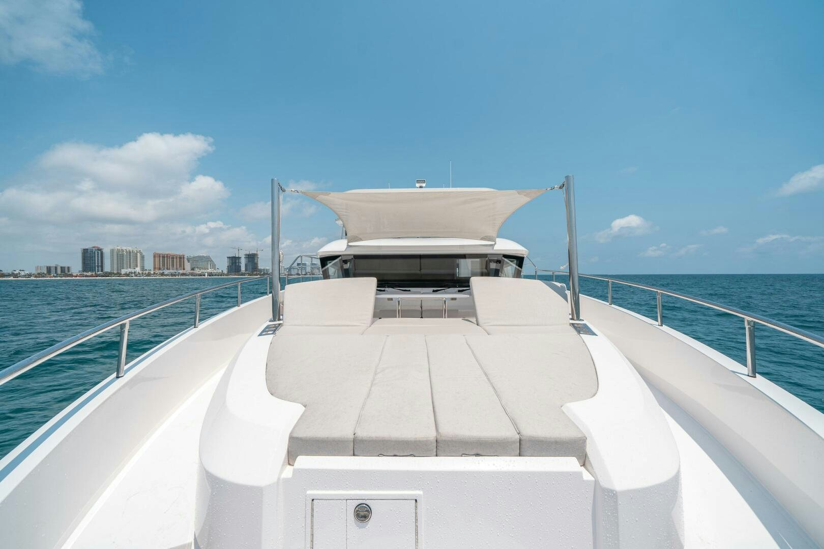 a building on a boat aboard AFTER MIDNIGHT Yacht for Sale